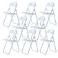 Modern Desk Chair Plastic Computer Chair Mid-Back Chair No Wheels White 8 Piece Set Clearhalo 'furn' 'furn_office_chair' 'Furniture' 'Office Chairs' 'Office Furniture' 'office_chair' 6354588