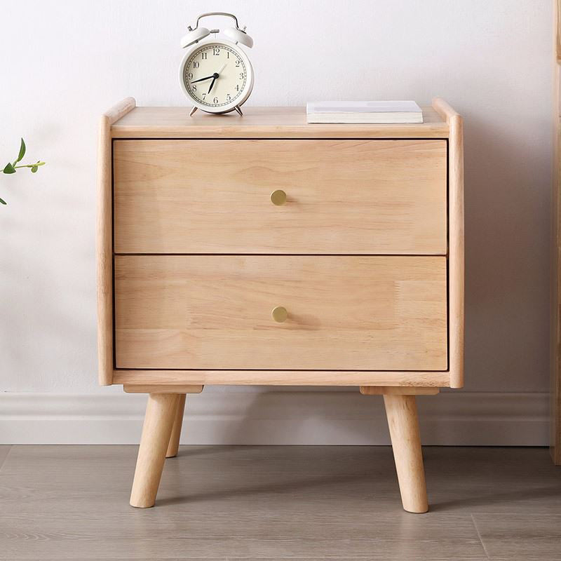 2 cassetti tavolino notturno moderno con gambe, alti, alti 20,9 "