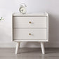 2 cassetti tavolino notturno moderno con gambe, alti, alti 20,9 "