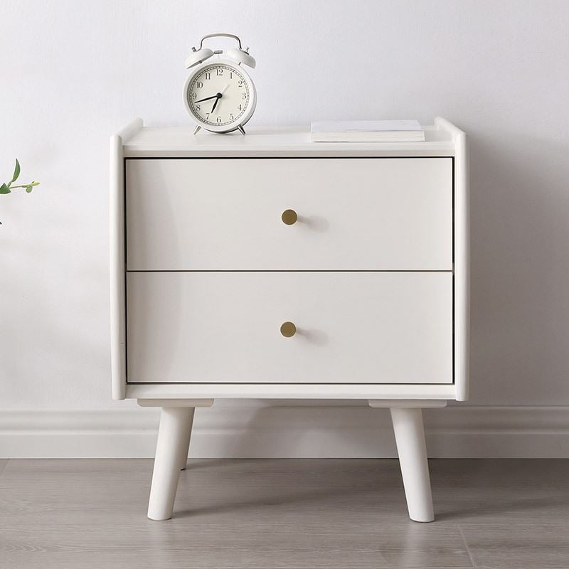 2 cassetti tavolino notturno moderno con gambe, alti, alti 20,9 "