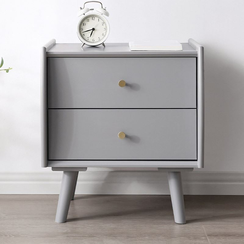 2 cassetti tavolino notturno moderno con gambe, alti, alti 20,9 "