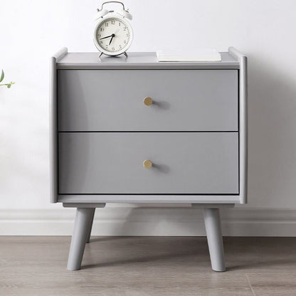 2 cassetti tavolino notturno moderno con gambe, alti, alti 20,9 "