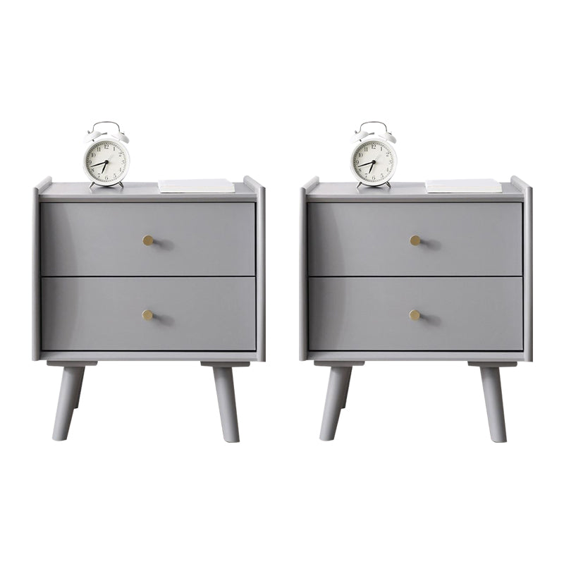 2 cassetti tavolino notturno moderno con gambe, alti, alti 20,9 "
