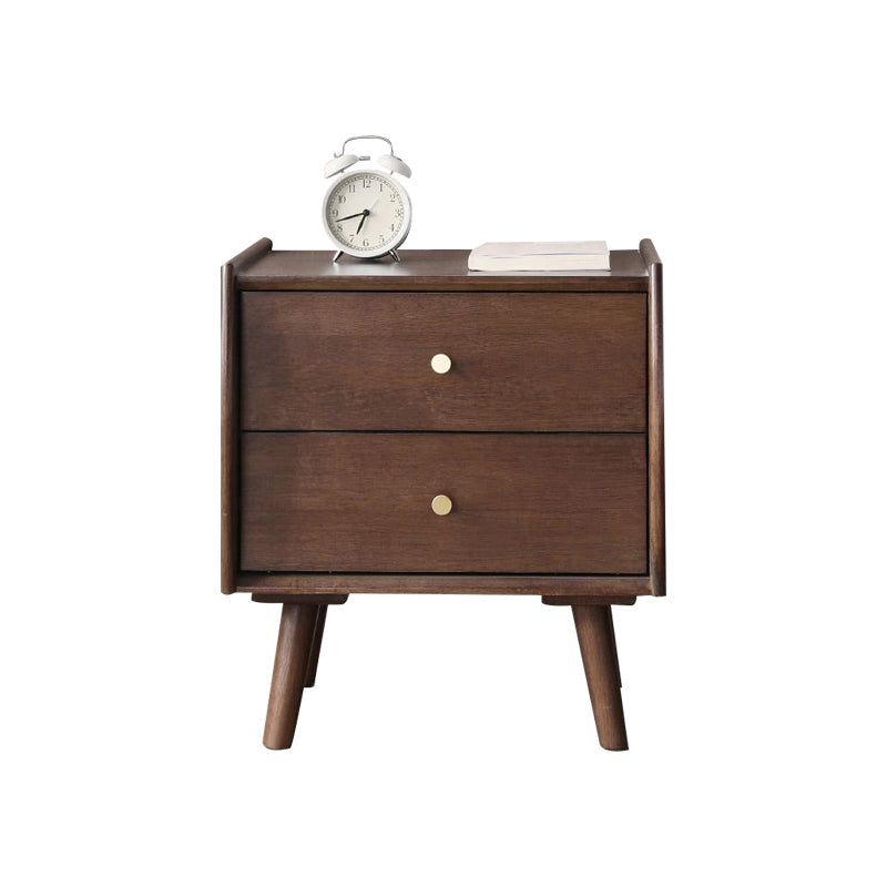 2 cassetti tavolino notturno moderno con gambe, alti, alti 20,9 "