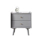 2 cassetti tavolino notturno moderno con gambe, alti, alti 20,9 "
