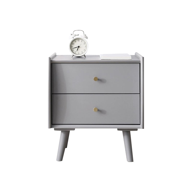 2 cassetti tavolino notturno moderno con gambe, alti, alti 20,9 "