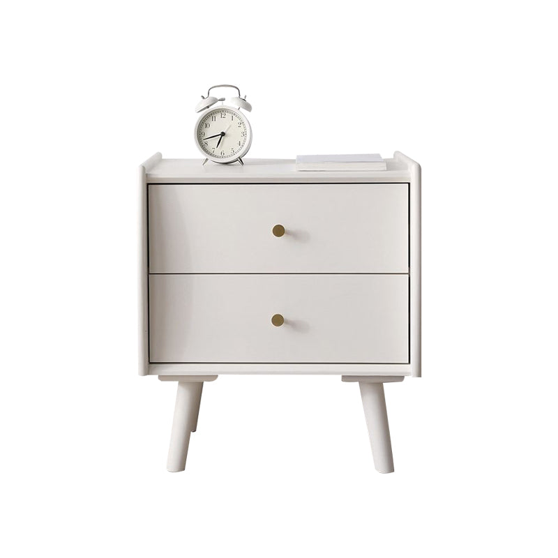 2 cassetti tavolino notturno moderno con gambe, alti, alti 20,9 "