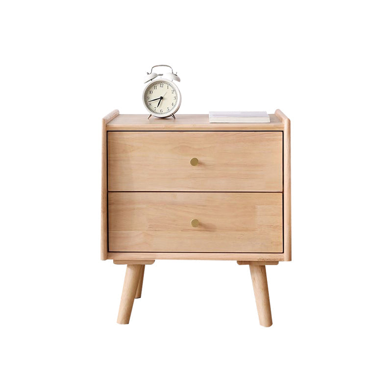 2 cassetti tavolino notturno moderno con gambe, alti, alti 20,9 "