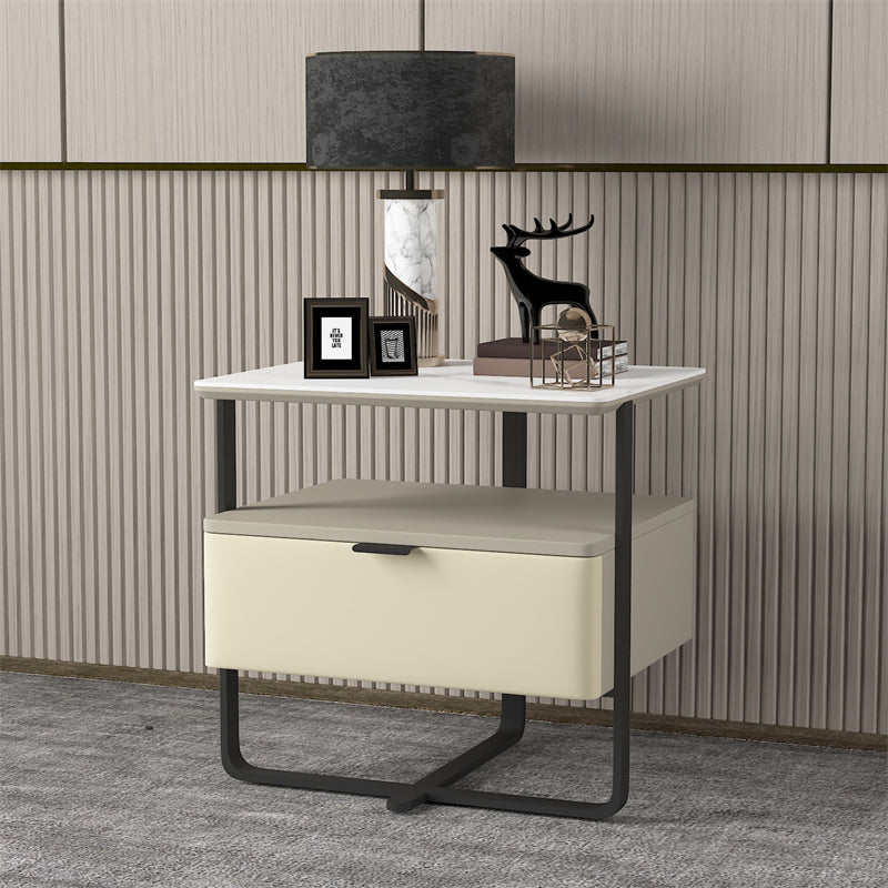 18,9 "tavolo da notte in pietra alta mobile in legno con cassetto