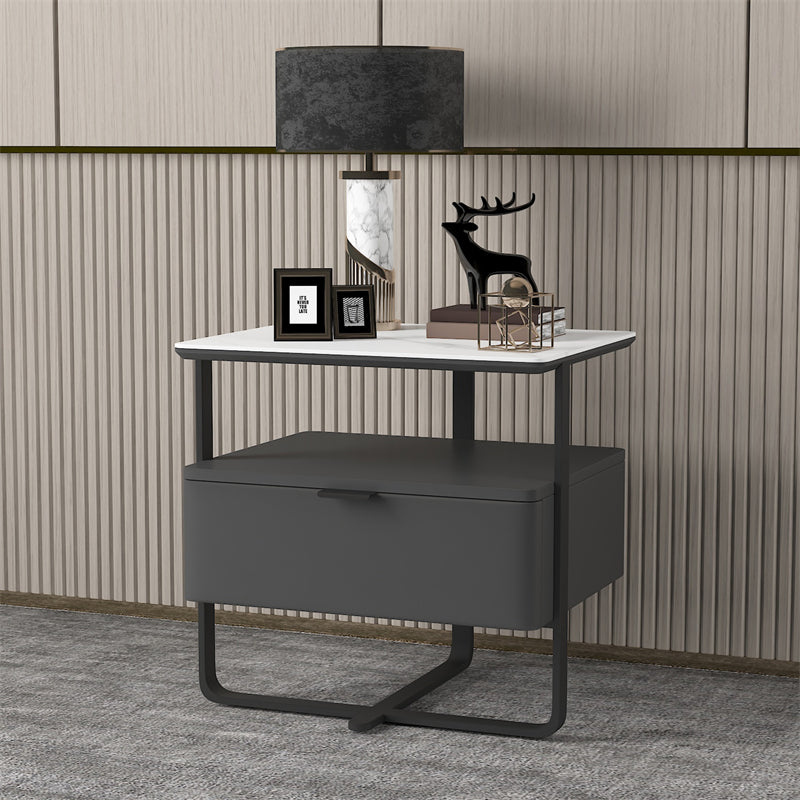 18,9 "tavolo da notte in pietra alta mobile in legno con cassetto