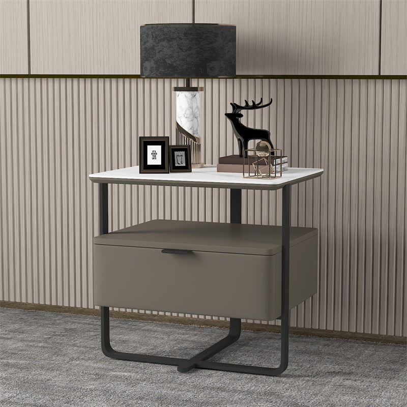 18,9 "tavolo da notte in pietra alta mobile in legno con cassetto