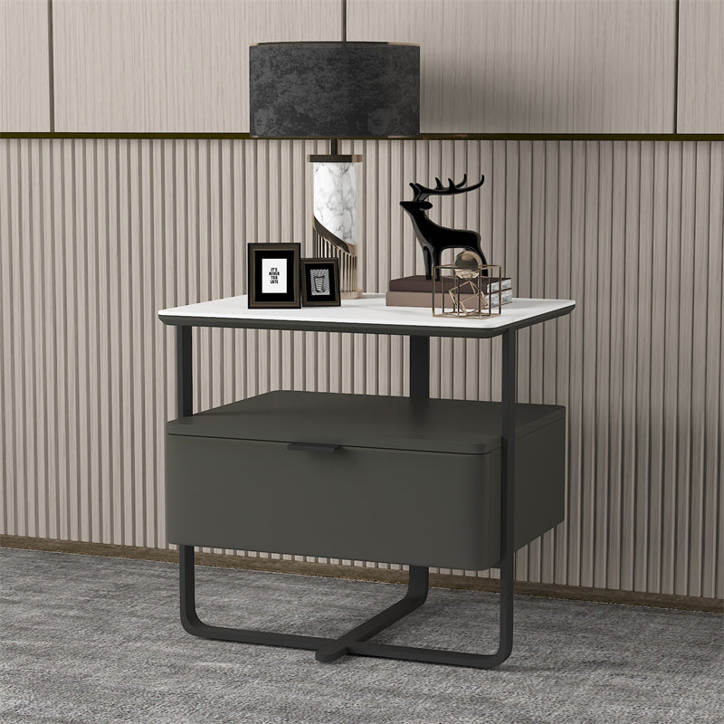 18,9 "tavolo da notte in pietra alta mobile in legno con cassetto