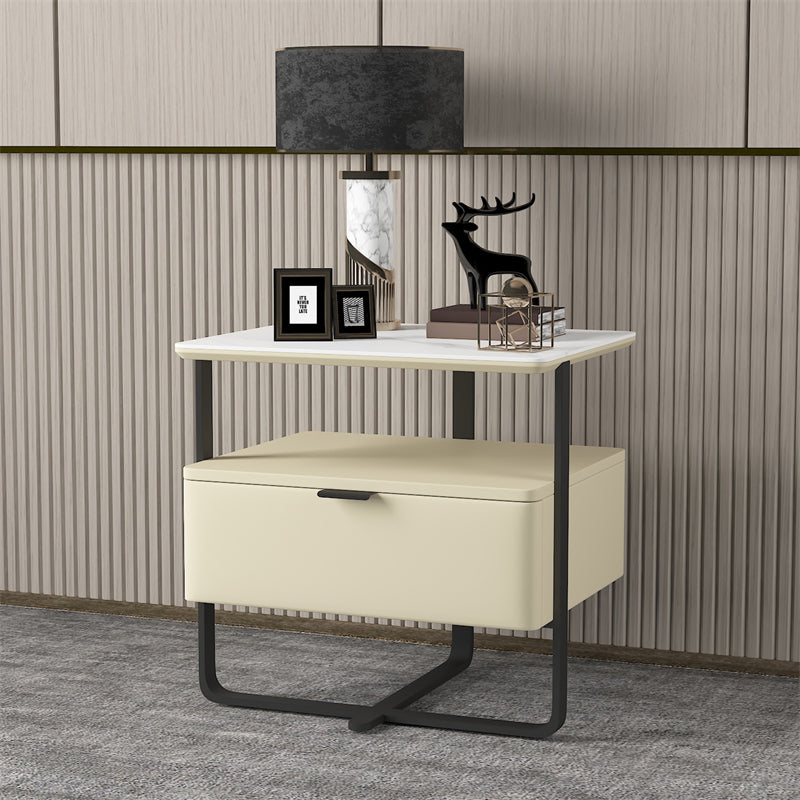 18,9 "tavolo da notte in pietra alta mobile in legno con cassetto