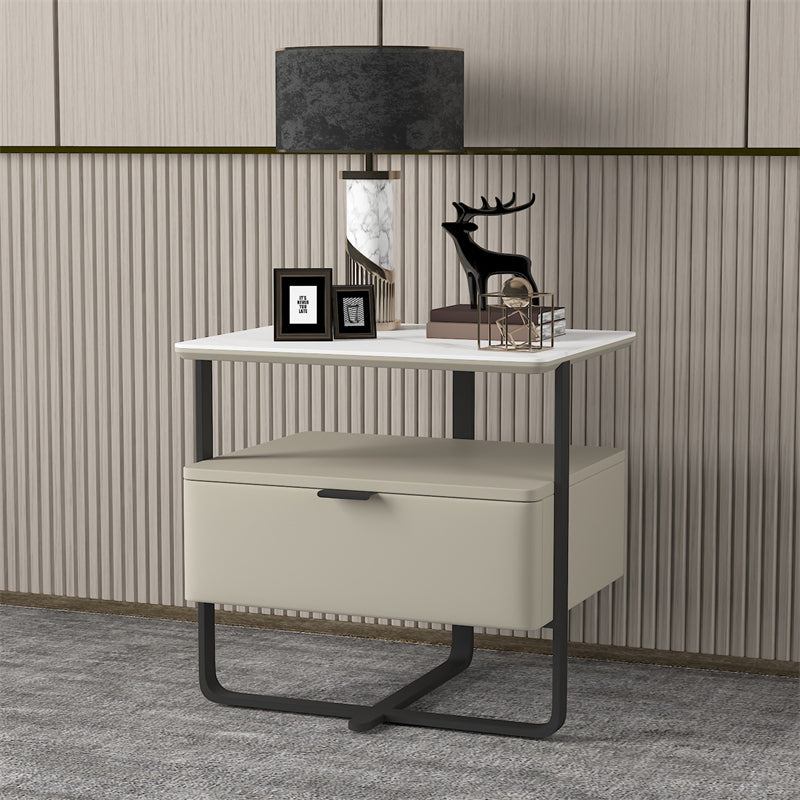 18,9 "tavolo da notte in pietra alta mobile in legno con cassetto