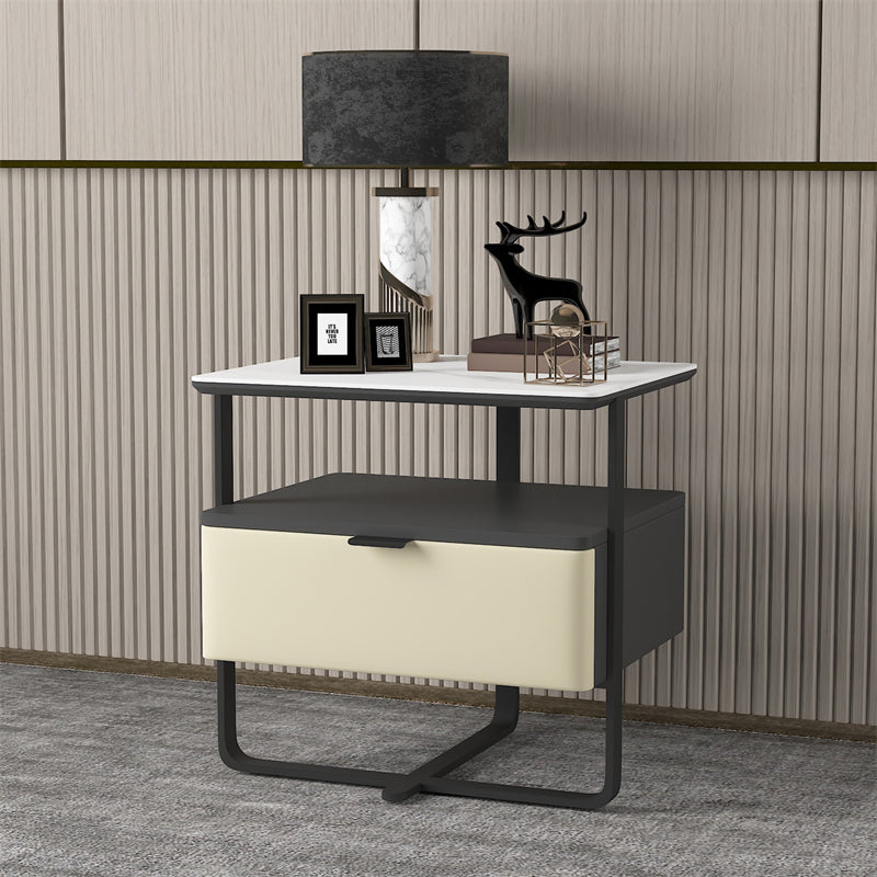 18,9 "tavolo da notte in pietra alta mobile in legno con cassetto