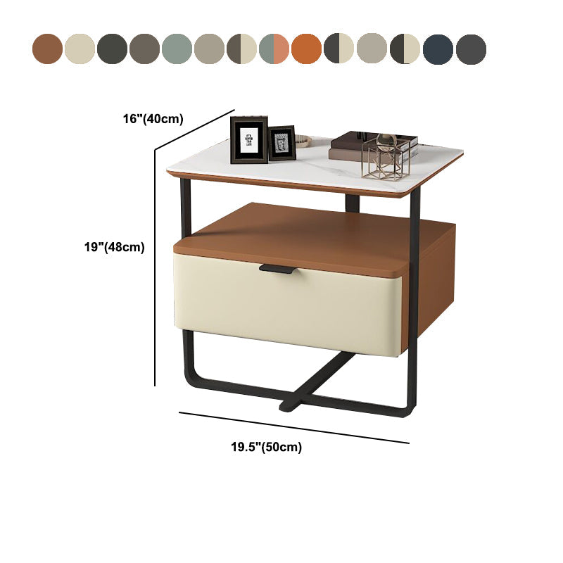 18,9 "tavolo da notte in pietra alta mobile in legno con cassetto