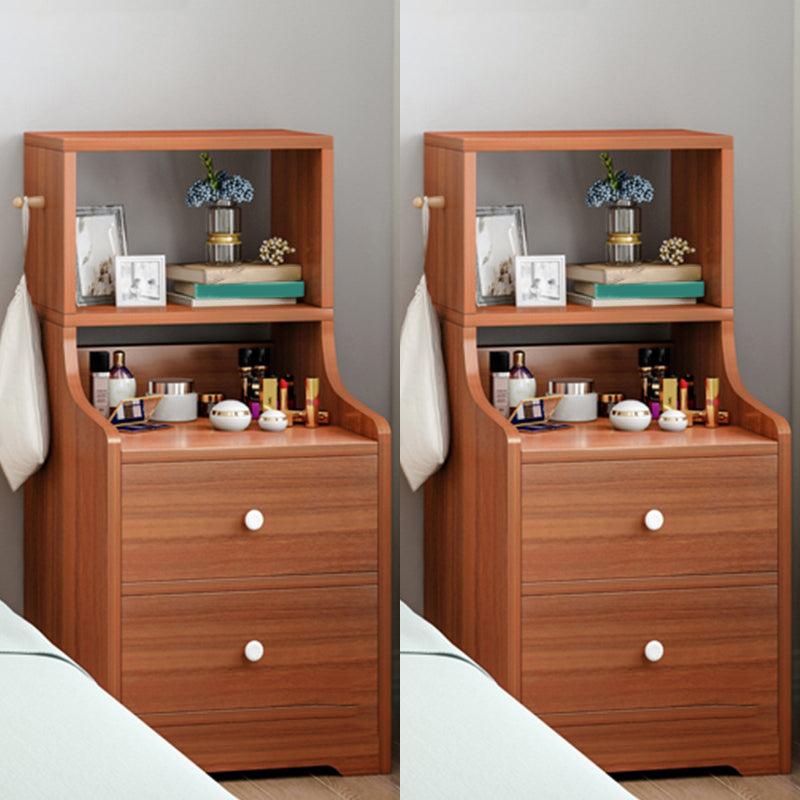 オープンストレージベッドナイトスタンドベッドルーム用の現代的なベッドサイドキャビネット