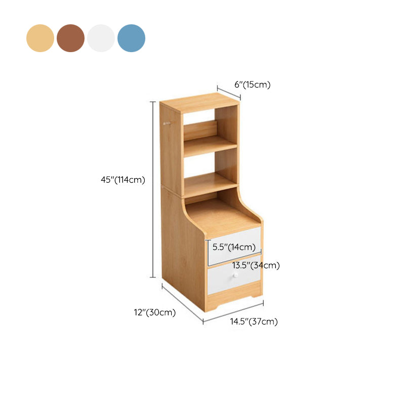 オープンストレージベッドナイトスタンドベッドルーム用の現代的なベッドサイドキャビネット