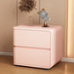 Contemporary Bed Nightstand Solid Wood Bedside Cabinet with 2 Drawers