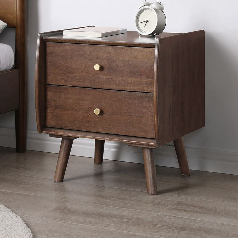 2 cassetti tavolino notturno moderno con gambe, alti, alti 20,9 "