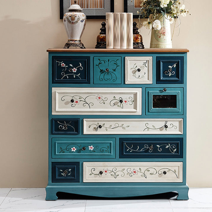 Cassettiera portaoggetti costiera Cassettiera in legno massello con 8/10/12 cassetti