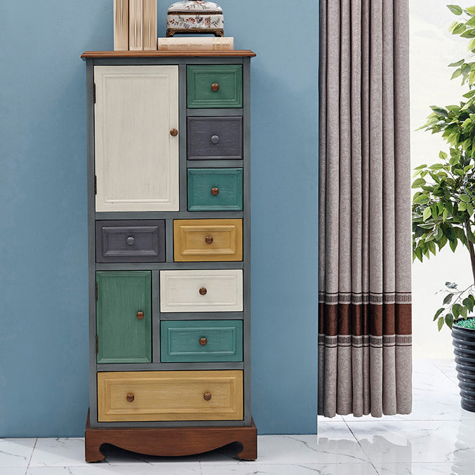 Cassettiera portaoggetti costiera Cassettiera in legno massello con 8/10/12 cassetti