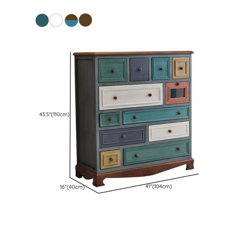 Cassettiera portaoggetti costiera Cassettiera in legno massello con 8/10/12 cassetti