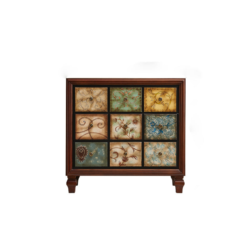 American Traditional Wooden Chest Home Storage Chest with Drawers 35"L x 16.5"W x 35"H Brown Clearhalo 'Bedroom Furniture' 'Dressers & Chests' 'dressers_chests' 'furn' 'furn_dressers_chests' 'Furniture' 6355106