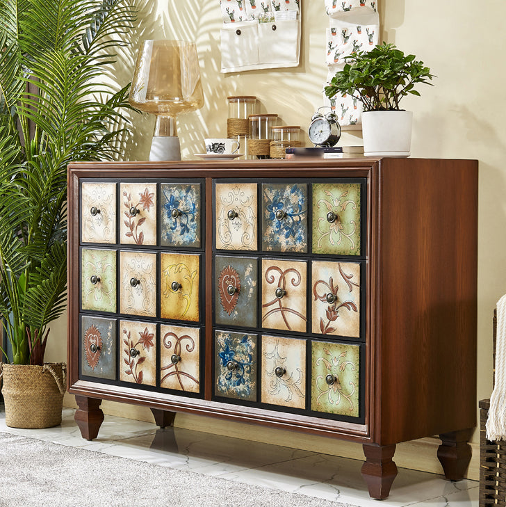 American Traditional Wooden Chest Home Storage Chest with Drawers Clearhalo 'Bedroom Furniture' 'Dressers & Chests' 'dressers_chests' 'furn' 'furn_dressers_chests' 'Furniture' 6355109
