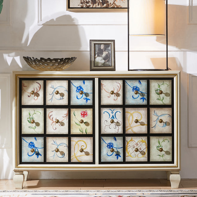 American Traditional Wooden Chest Home Storage Chest with Drawers Clearhalo 'Bedroom Furniture' 'Dressers & Chests' 'dressers_chests' 'furn' 'furn_dressers_chests' 'Furniture' 6355121