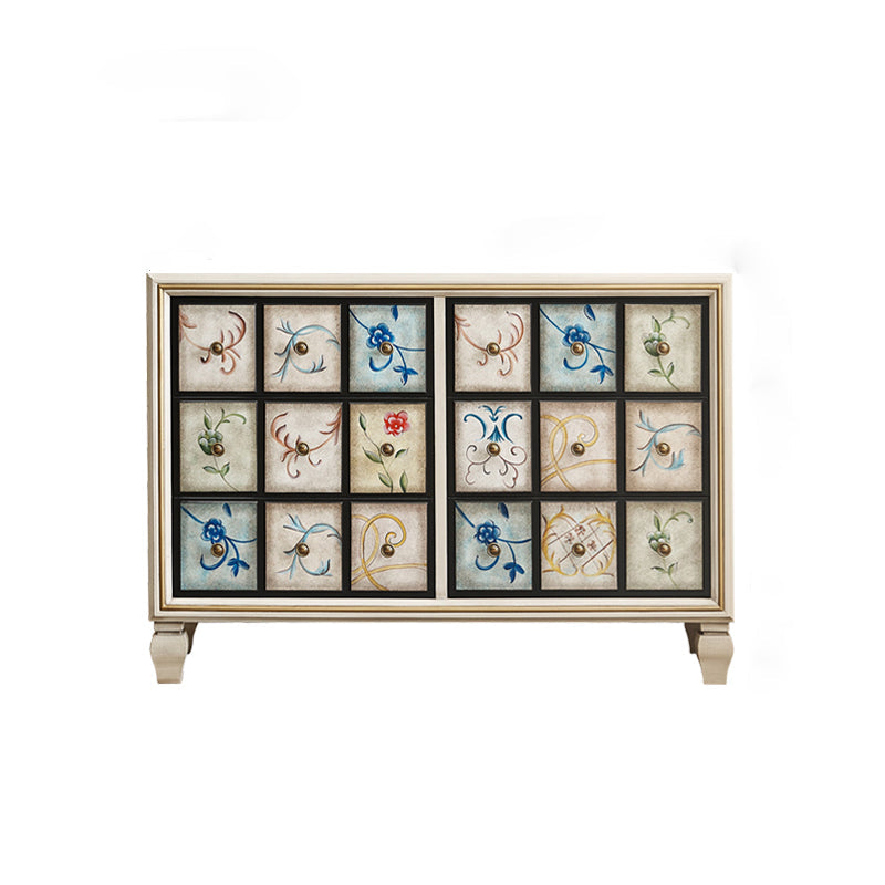 American Traditional Wooden Chest Home Storage Chest with Drawers 49"L x 18"W x 35"H White Clearhalo 'Bedroom Furniture' 'Dressers & Chests' 'dressers_chests' 'furn' 'furn_dressers_chests' 'Furniture' 6355129