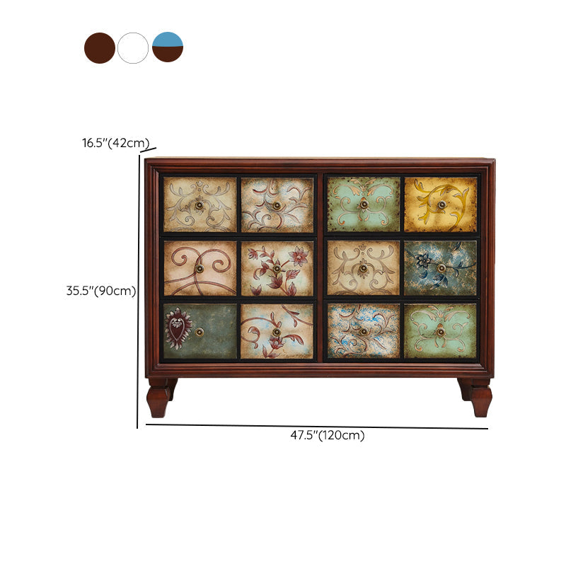 American Traditional Wooden Chest Home Storage Chest with Drawers Clearhalo 'Bedroom Furniture' 'Dressers & Chests' 'dressers_chests' 'furn' 'furn_dressers_chests' 'Furniture' 6355132