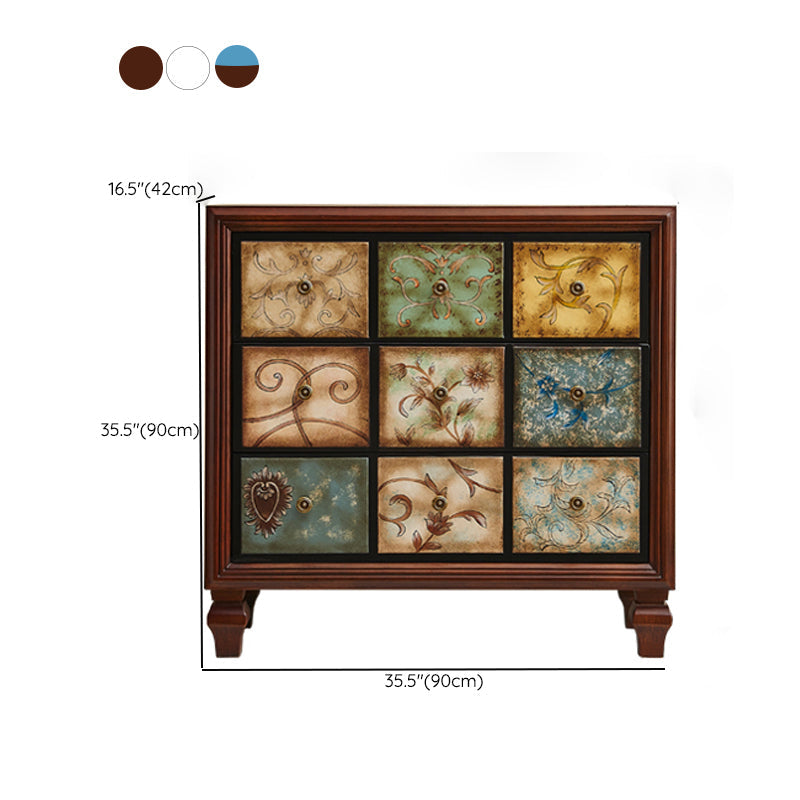 American Traditional Wooden Chest Home Storage Chest with Drawers Clearhalo 'Bedroom Furniture' 'Dressers & Chests' 'dressers_chests' 'furn' 'furn_dressers_chests' 'Furniture' 6355133