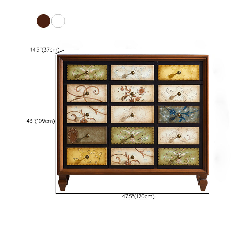 American Traditional Wooden Chest Home Storage Chest with Drawers Clearhalo 'Bedroom Furniture' 'Dressers & Chests' 'dressers_chests' 'furn' 'furn_dressers_chests' 'Furniture' 6355135