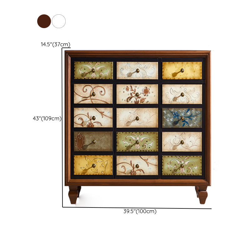 American Traditional Wooden Chest Home Storage Chest with Drawers Clearhalo 'Bedroom Furniture' 'Dressers & Chests' 'dressers_chests' 'furn' 'furn_dressers_chests' 'Furniture' 6355136