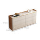 Glam Horizontal Stone Storage Chest Bedroom Chest in White with Drawers