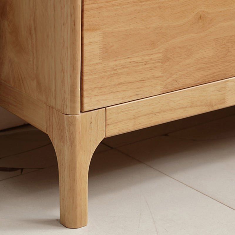 Cassettiera portaoggetti moderna in legno di gomma per camera da letto con cassetti