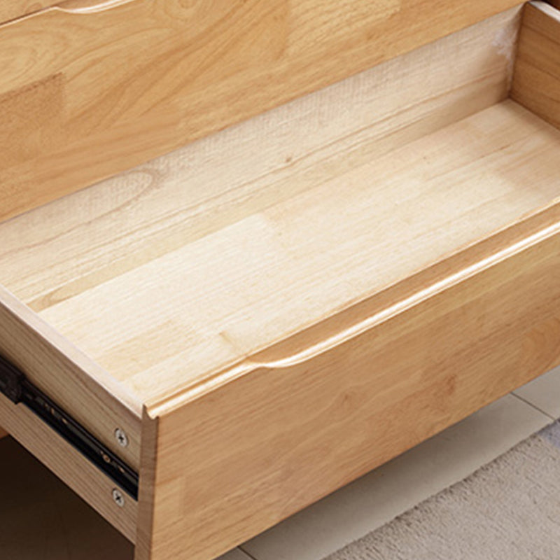 Cassettiera portaoggetti moderna in legno di gomma per camera da letto con cassetti