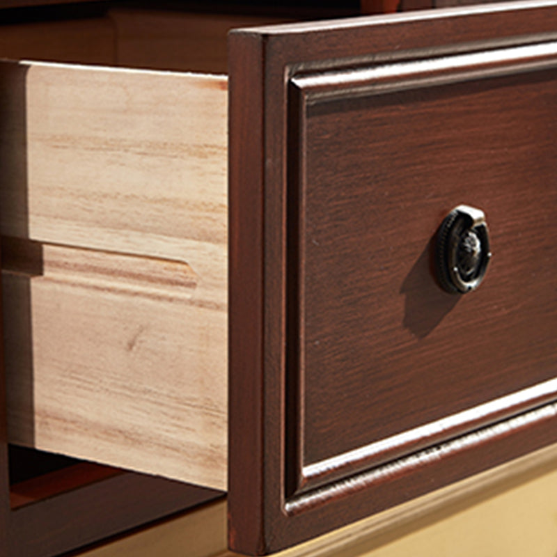 Cómoda de almacenamiento para dormitorio náutico, cómoda vertical de madera con cajones