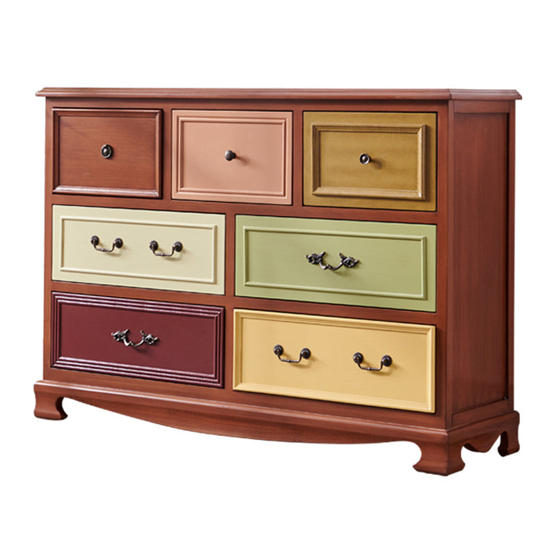 Cómoda de almacenamiento para dormitorio náutico, cómoda vertical de madera con cajones