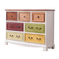Cómoda de almacenamiento para dormitorio náutico, cómoda vertical de madera con cajones