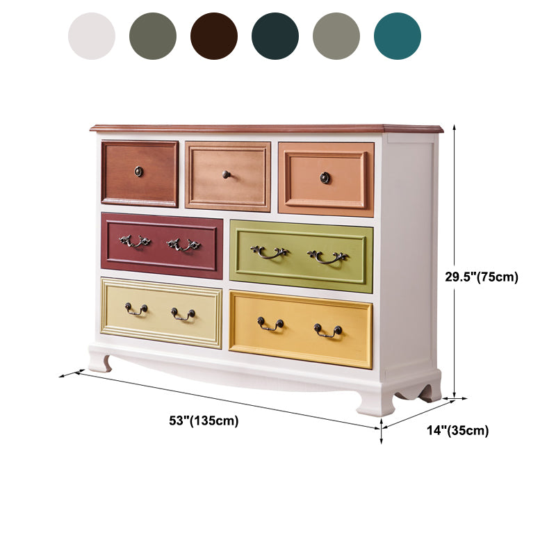 Cómoda de almacenamiento para dormitorio náutico, cómoda vertical de madera con cajones