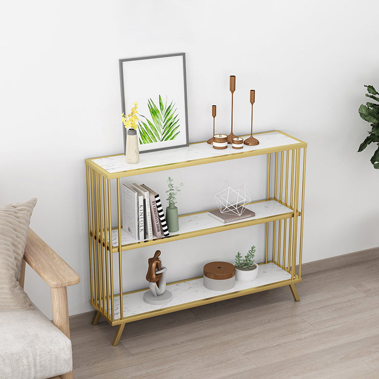 Modern Rectangle Accent Table Antique Finish Console Sofa Table in Marble Clearhalo 'Console Tables' 'console_tables' 'Entry & Mudroom Furniture' 'furn' 'furn_console_tables' 'Furniture' 6355799