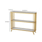Modern Rectangle Accent Table Antique Finish Console Sofa Table in Marble Clearhalo 'Console Tables' 'console_tables' 'Entry & Mudroom Furniture' 'furn' 'furn_console_tables' 'Furniture' 6355801