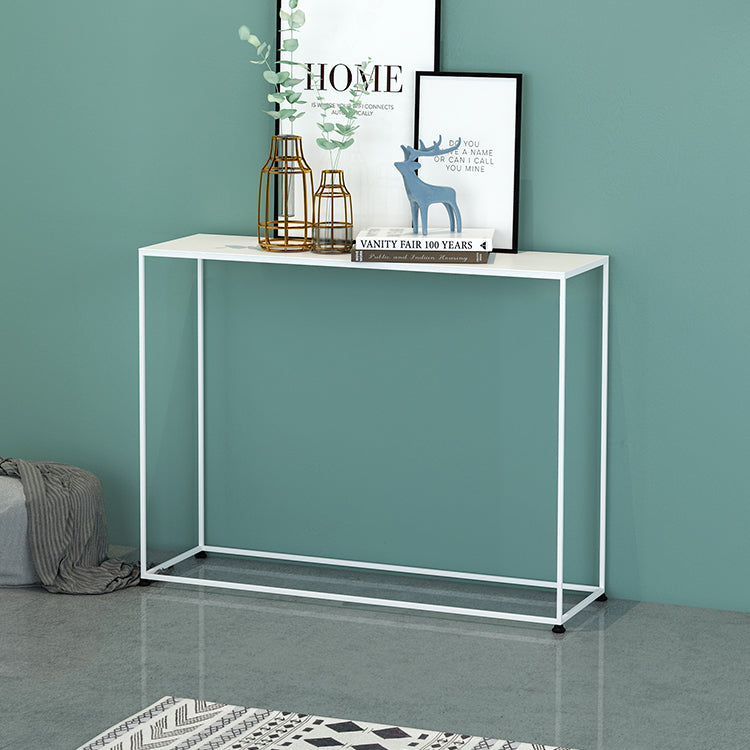 31.5" Tall Modern Console Table Iron Accent Table with 1 Shelf