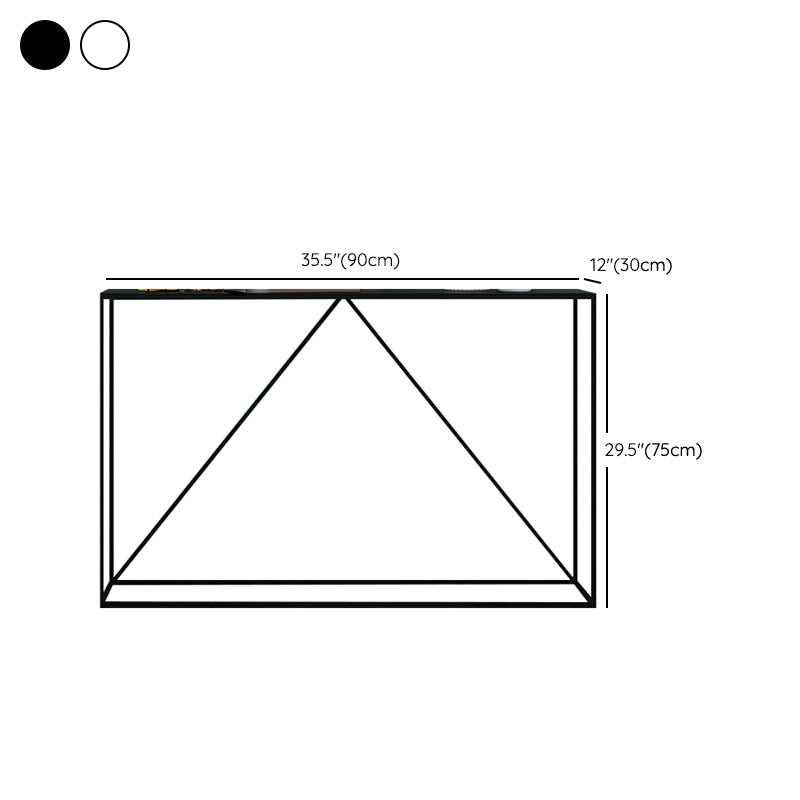Tabla de sofá de consola moderna de hierro 29.53 pulgadas de altura con 1 estante