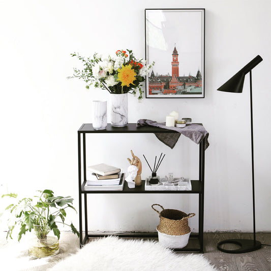 31.5" Tall 1-shelf Console Sofa Table Iron Modern Accent Table