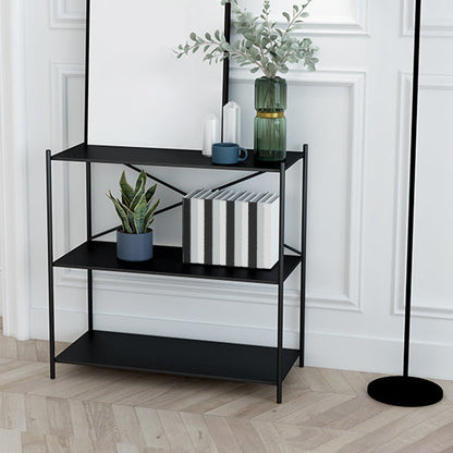 Contemporary Rectangle Accent Table Antique Finish Console Sofa Table 23.5"L x 9.8"W x 31.5"H Black Clearhalo 'Console Tables' 'console_tables' 'Entry & Mudroom Furniture' 'furn' 'furn_console_tables' 'Furniture' 6355876