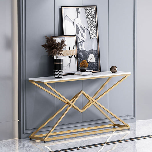 Modern Console Accent Table Antique Finish Rectangle Sofa Table