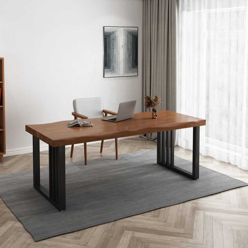 Sled Solid Wood Writing Desk Industrial Rectangular Office Desk 63"L x 27.6"W x 29.5"H Clearhalo 'furn' 'furn_office_desk' 'Furniture' 'Office Desks' 'Office Furniture' 'office_desk' 6356748